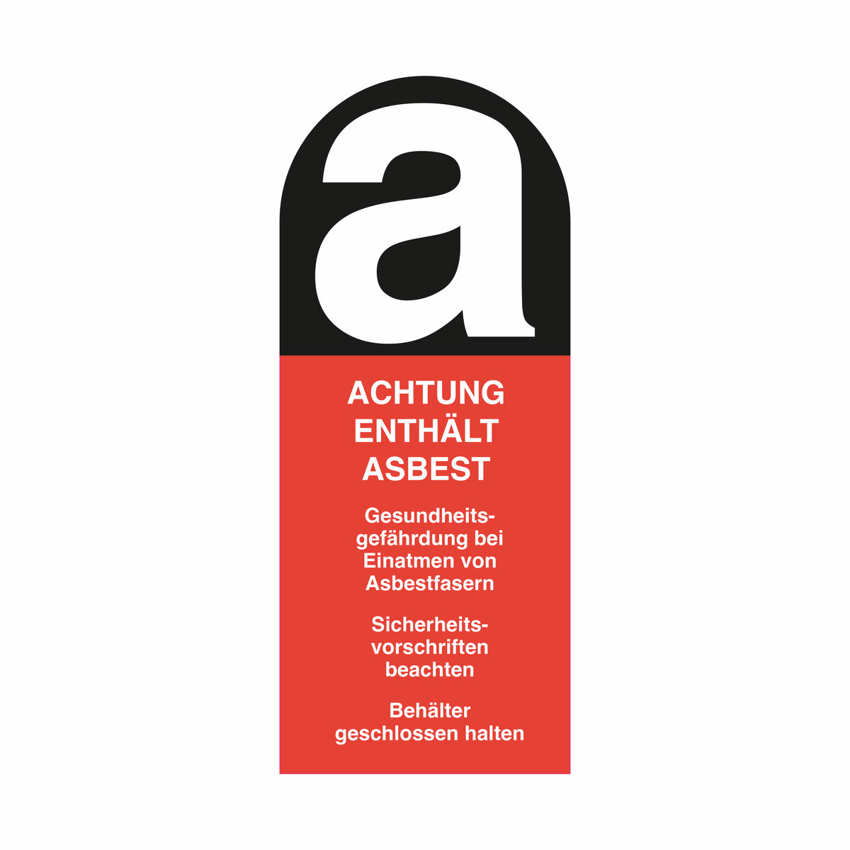 Aufkleber ASBEST