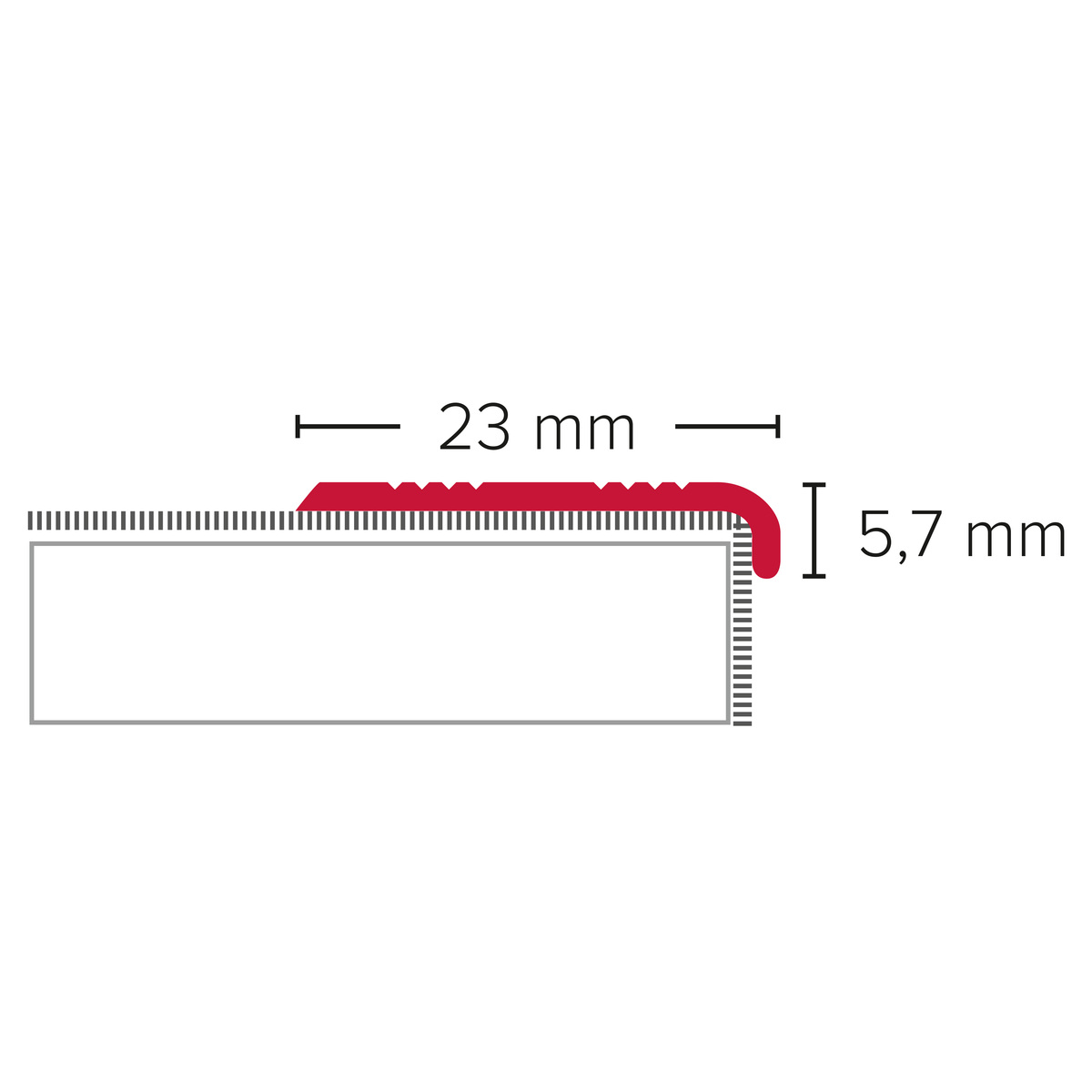 Schraub-Profil Alu 23 mm