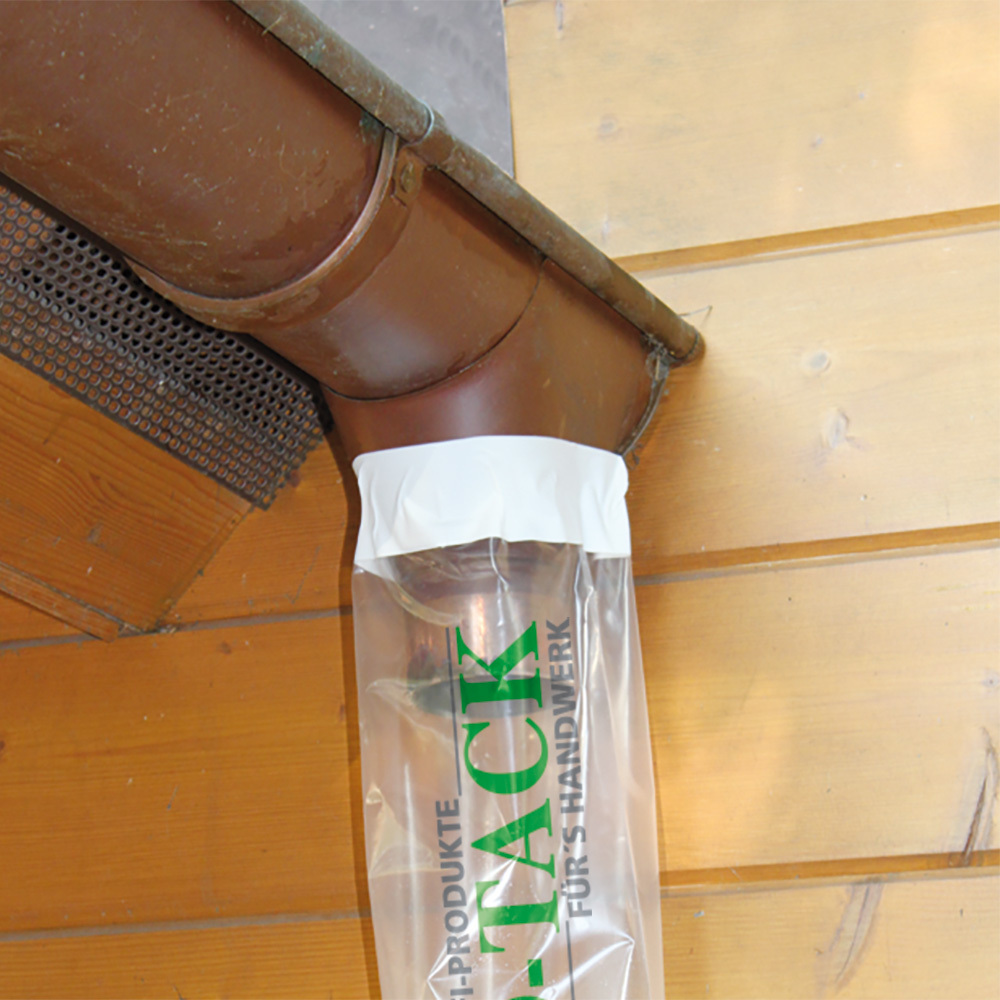 Dachrinnenschlauch zur Verwendung als Fallrohrersatz