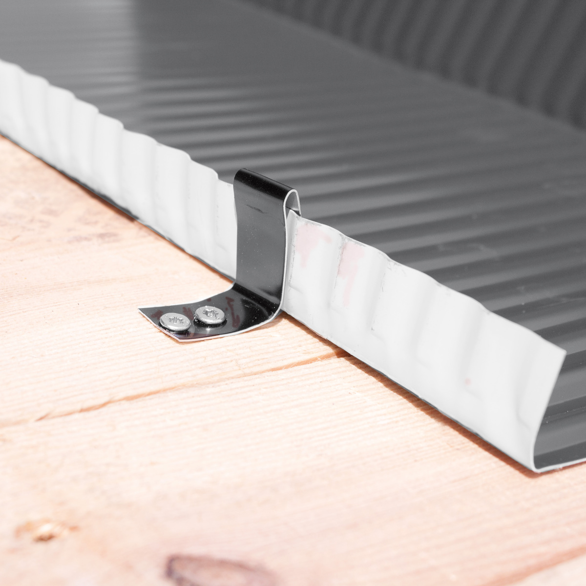 Kehlblechklammer UNI, Aluminiumblech, Stärke ca. 0,6 mm