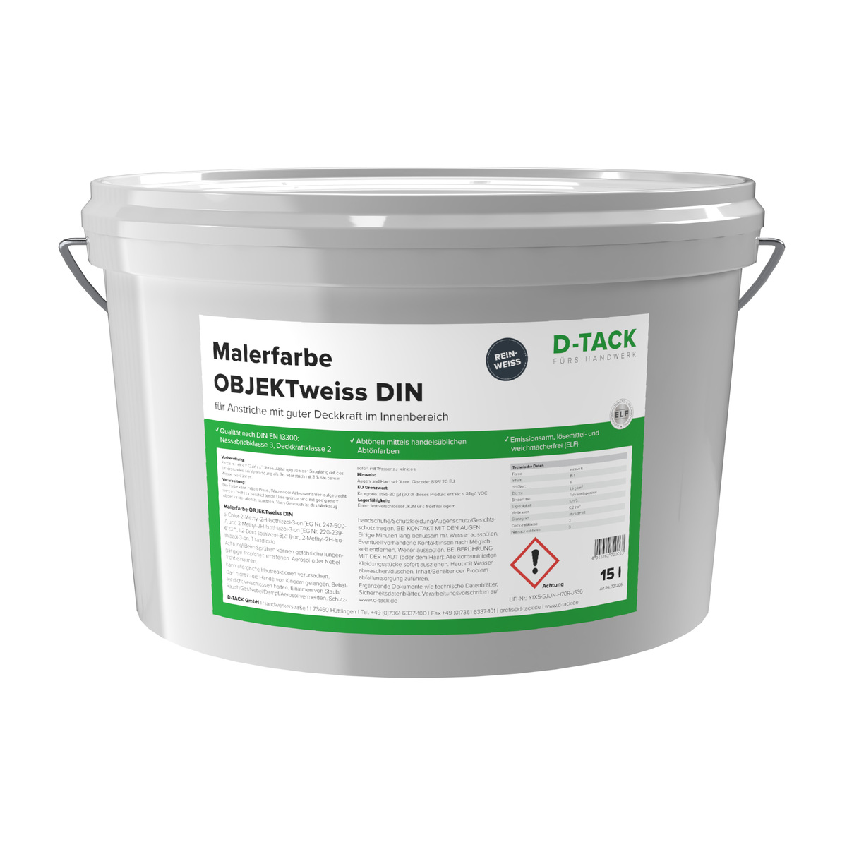 Malerfarbe OBJEKTweiss DIN