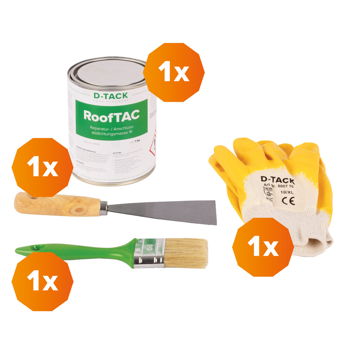 RoofTAC Reparatur- / Anschlussabdichtung 1K - Set
