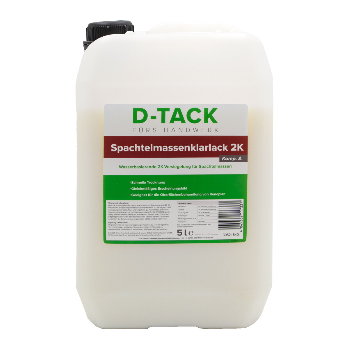 Spachtelmassenklarlack 2K Spachtelmassenklarlack 2K