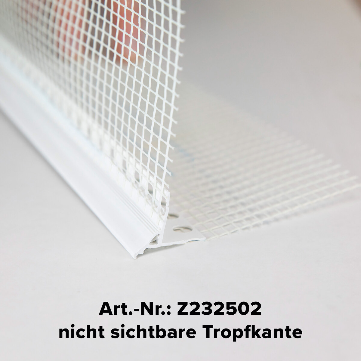 Tropfkantenprofil mit Gewebe