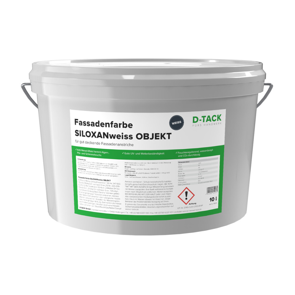 Fassadenfarbe SILOXANweiss OBJEKT