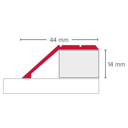 Klebe-Rampen-Profil Alu 32 mm / 44 mm