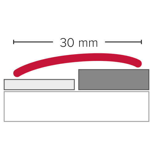 Klebe-Profil Alu 30 mm