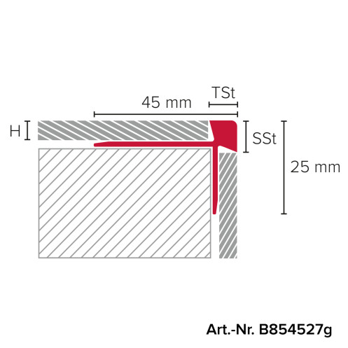 Treppenkantenprofil DESIGN Einfass