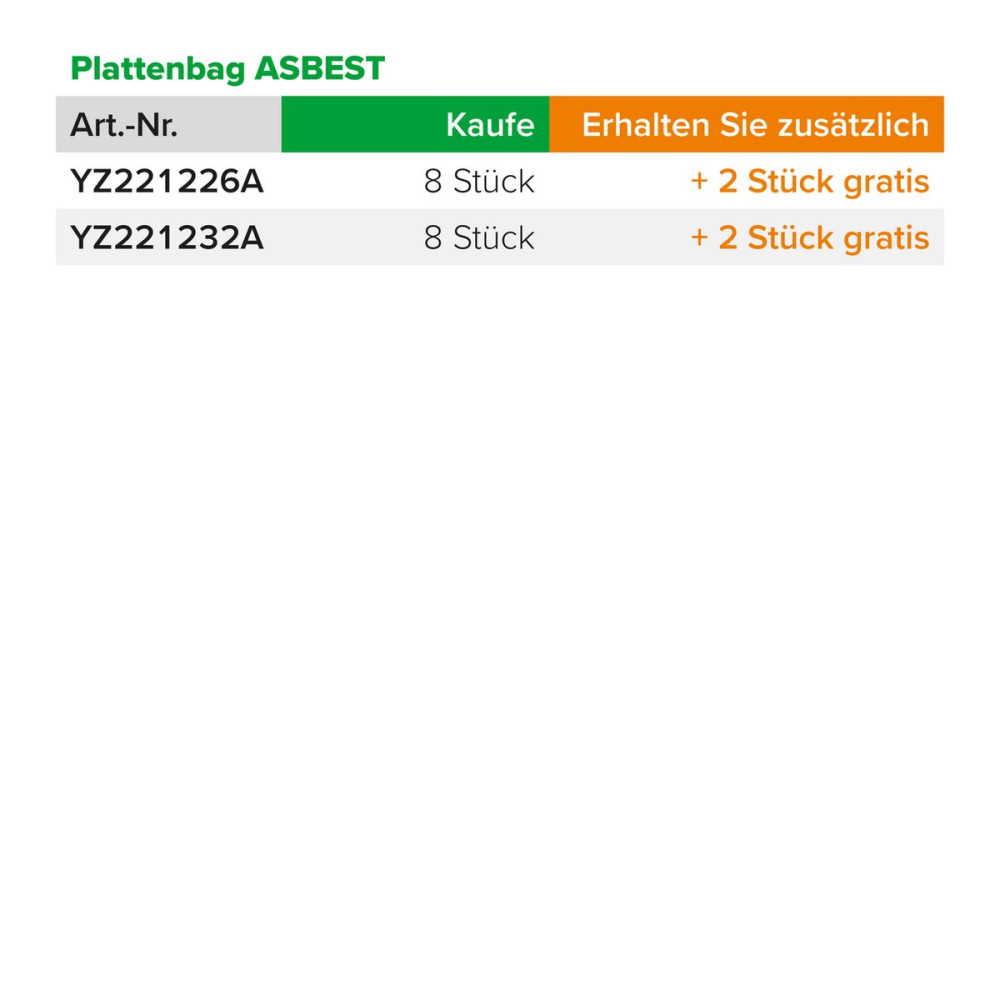 Plattenbag ASBEST Huckepack