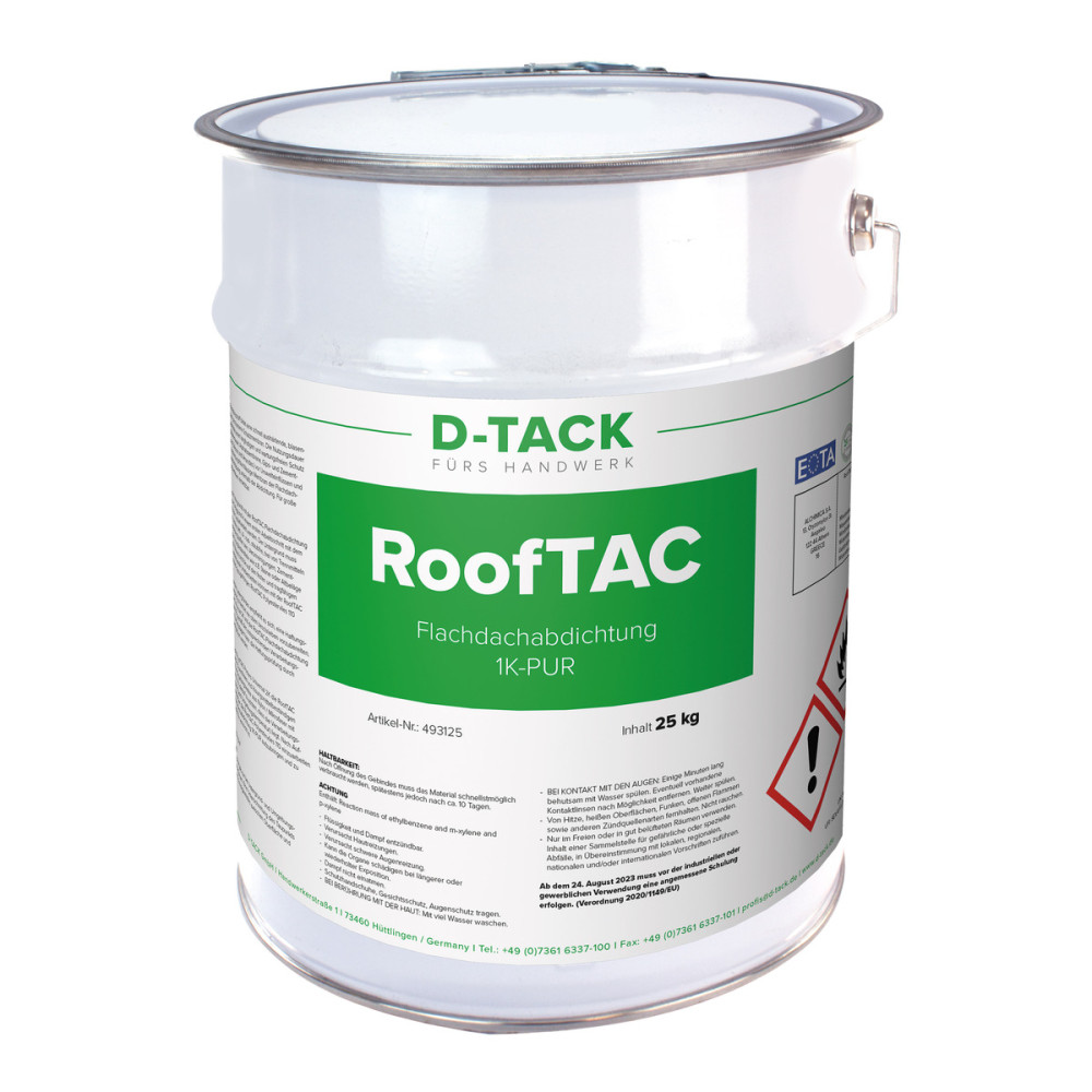 RoofTAC Flachdachabdichtung 1K-PUR Flüssigkunststoff