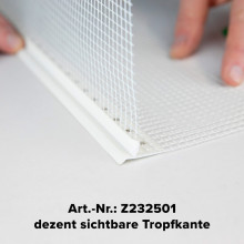 Tropfkantenprofil mit Gewebe