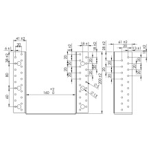 Kombi-Balkenschuh Außenlaschen