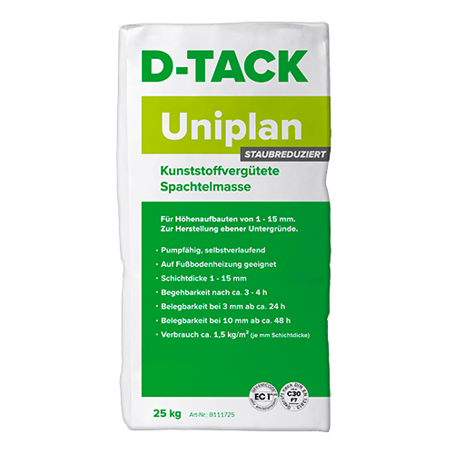 Uniplan - kunststoffvergütete Premium-Nivelliermasse